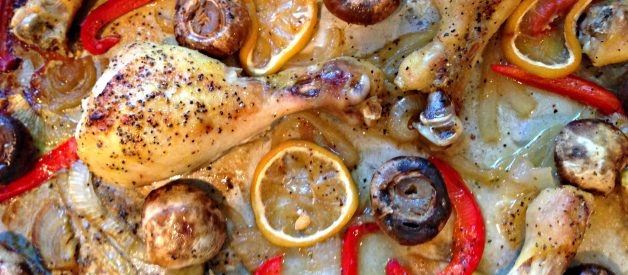 Lemon Pepper Chicken Sheet Pan Supper