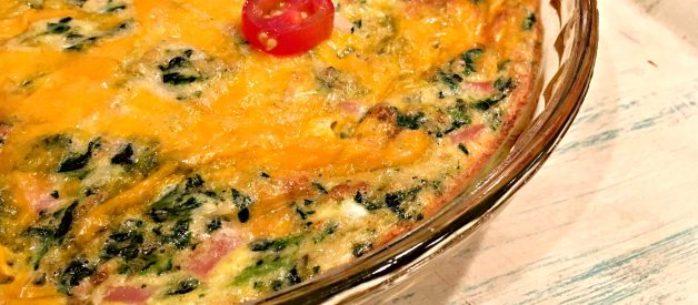 Ham & Cheese Frittata with Spinach (Premium)