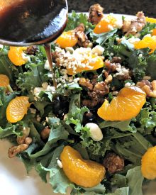 Kale Salad with Mandarin Oranges, Candied Walnuts, Feta Cheese & Balsamic Vinaigrette (Premium)